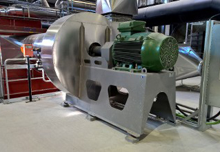 Centrifugal fan for incineration plant